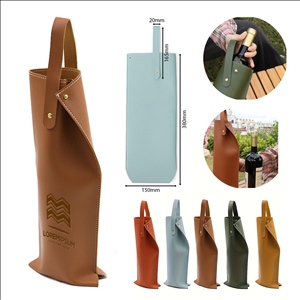 Leather red wine bag